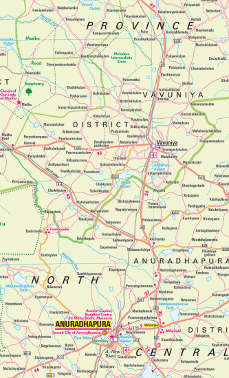 detail Sri Lanka 1:500.000 mapa ITM CZ