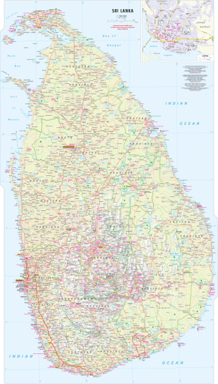 detail Sri Lanka 1:500.000 mapa ITM CZ