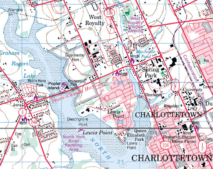 detail Prince Edward Island 1:50t/1:250t mapa ITM