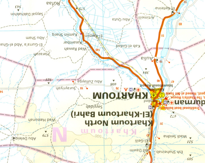 detail Súdán 1:1,8m mapa RKH