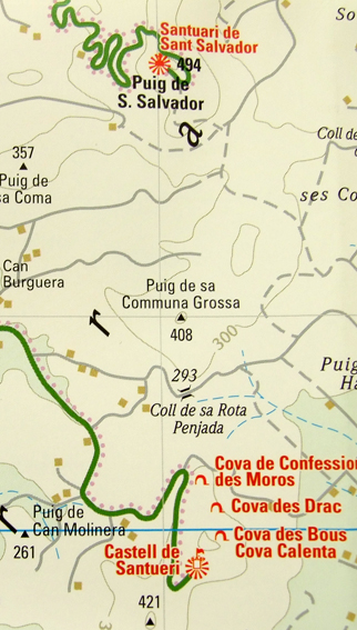 detail Malorka Východ (Mallorca East) 1:40.000 mapa RKH