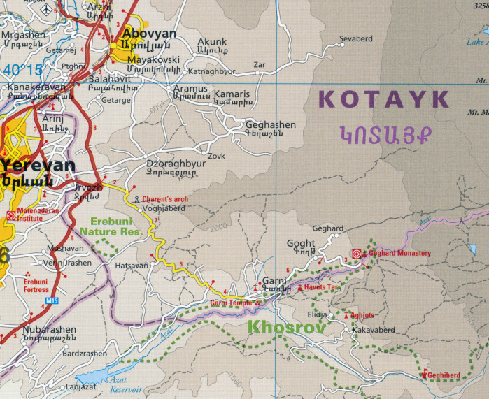detail Armenia 1:250.000 mapa RKH