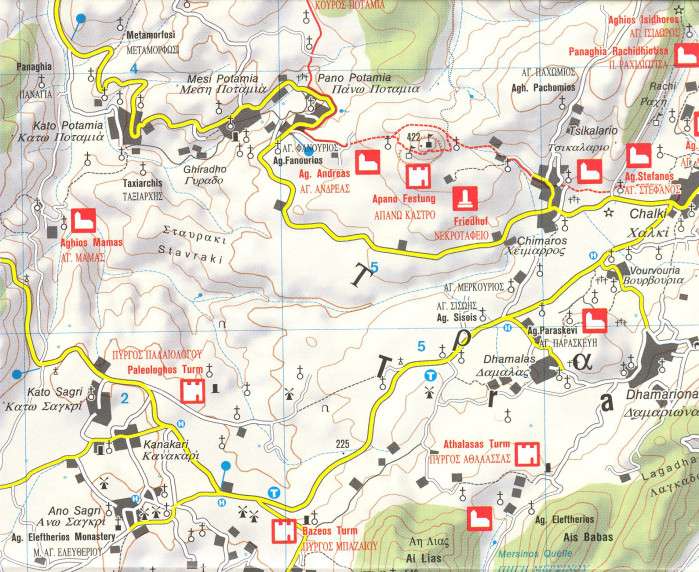 detail Naxos 1:40t mapa #246 KOMPASS