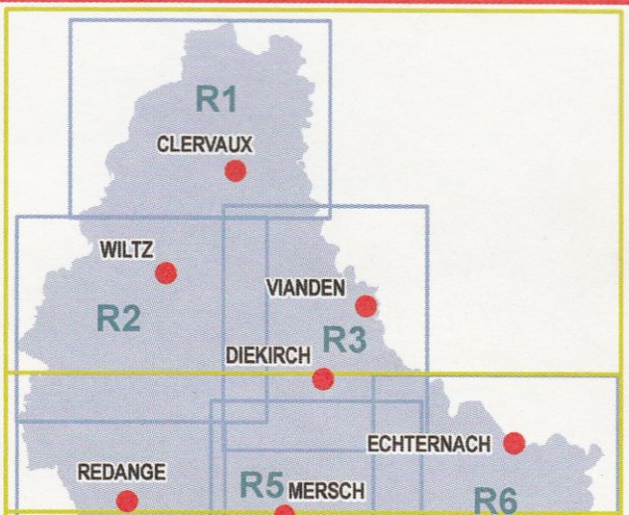 detail Lucembursko Sever (Luxemburg North) 1:50t mapa LUX