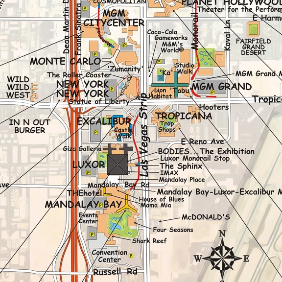 detail Las Vegas 1:22t / 1:120t Guide mapa FRANKO´s