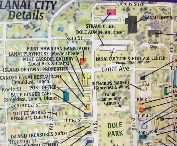 detail Lanai 1:77t Guide mapa FRANKO´S