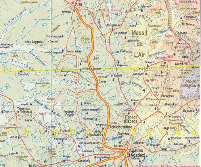 detail Niger 1:2m mapa ITM