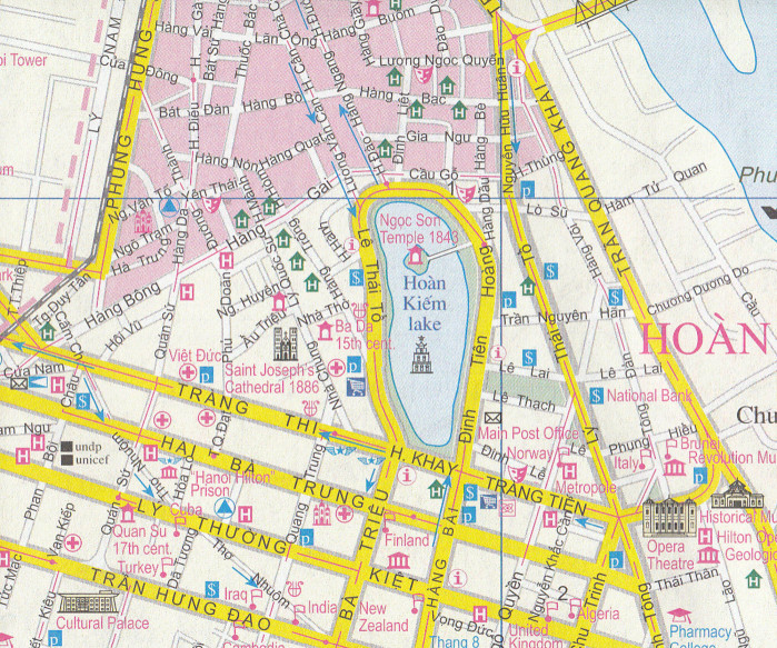 detail Hanoi & SV Vietnam (Hanoi & NE Vietnam) 1:18t/1:500t mapa ITM