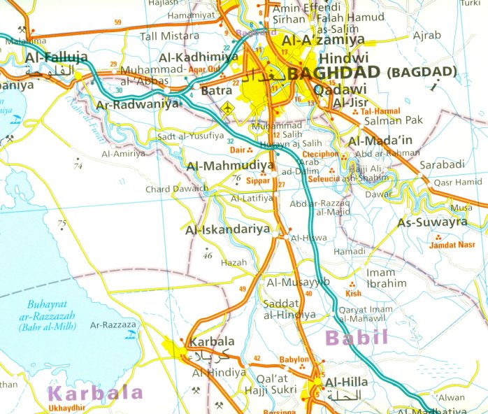 detail Střední Východ (Middle East) 1:1,2m mapa RKH