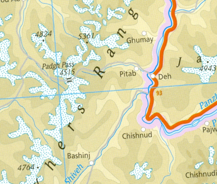 detail Afghanistan 1:1m mapa RKH