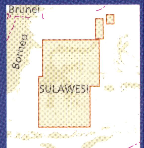 detail Indonésie - Sulawesi 1:800.000 mapa RKH