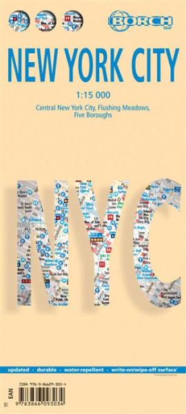 detail New York City 1:15t mapa Borch