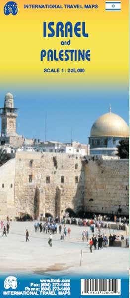 Israel & Palestina (Israel & Palestine) 1:225t mapa ITM