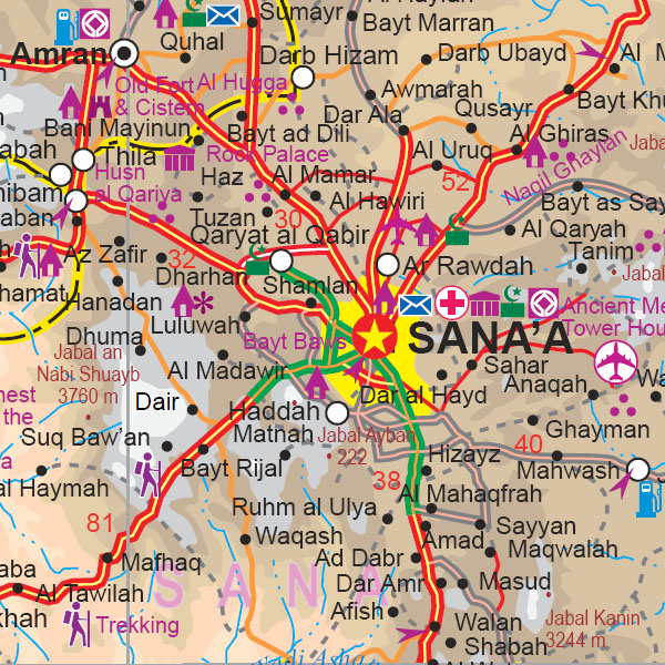 detail Oman & Yemen & UAE 1:1,4m mapa ITM