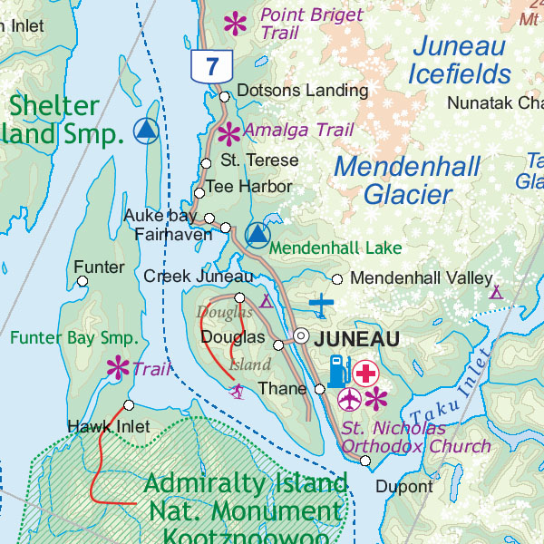 detail Aljaška (Alaska´s Inside Passage) 1:900t mapa ITM
