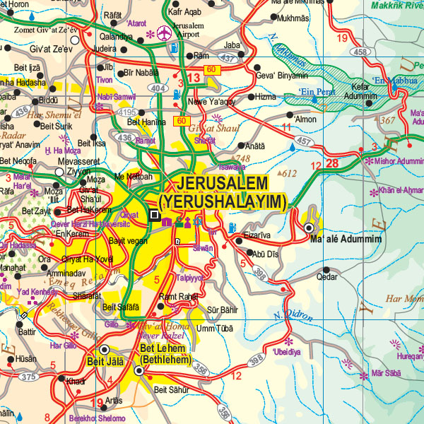 detail Střední Východ (Middle East) různá měřítka atlas ITM