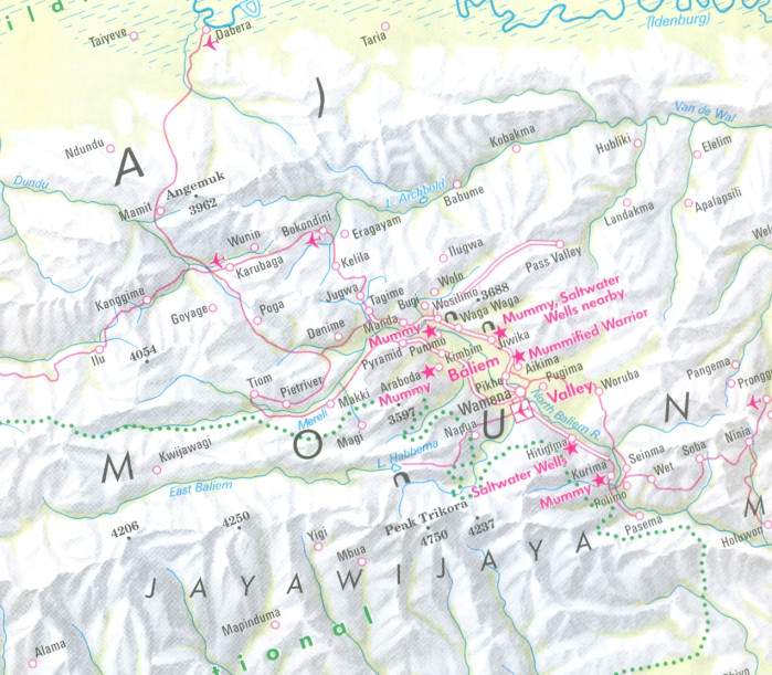 detail Indonésie (Indonesia) Papua Maluku 1:1,5m mapa Nelles
