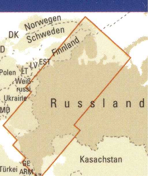 detail Rusko západní část 1:2m mapa RKH