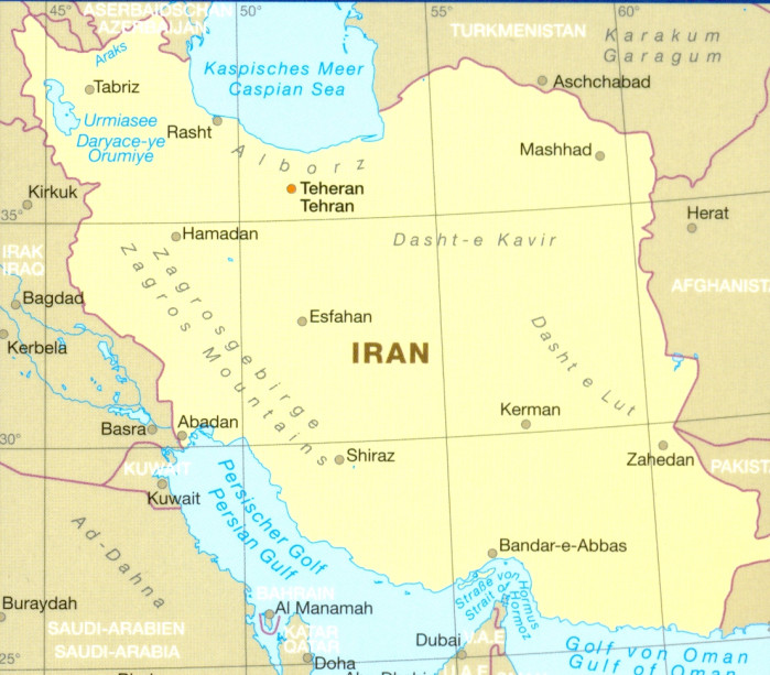 detail Iran 1:1.500.000 mapa RKH
