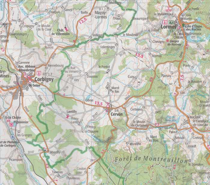 detail Morvan 1:75t mapa IGN