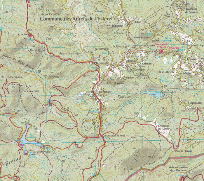 detail IGN 3544 ET Frejus - St. Raphael 1:25t mapa IGN
