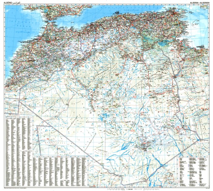 detail Alžírsko (Algeria) 1:2,5m mapa GIZI