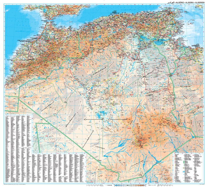 detail Alžírsko (Algeria) geogr. 1:2,5m mapa GIZI
