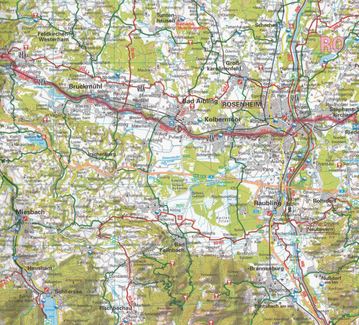 detail RTK 26 Oberbayern / München 1:150.000 cyklomapa ADFC
