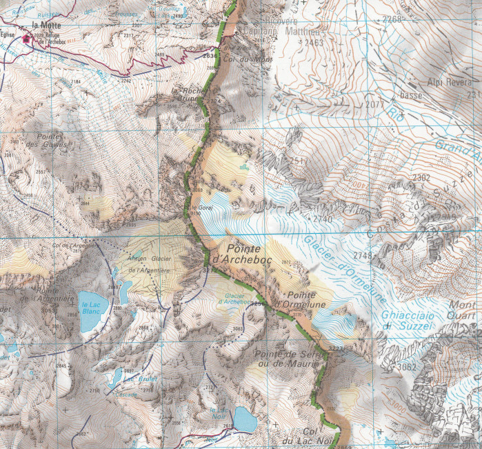 detail IGN 3532 ET Les Arcs 1:25t mapa IGN
