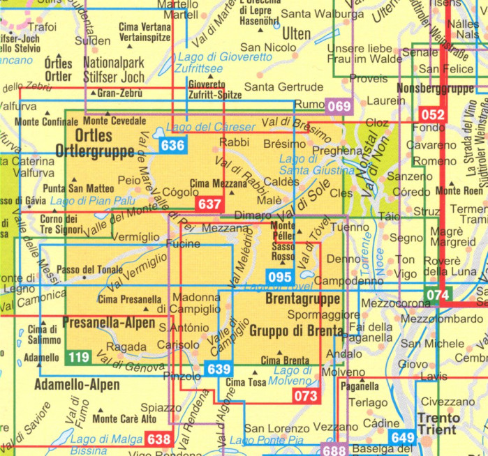 detail Val di Sole 1:35t mapa #119 KOMPASS