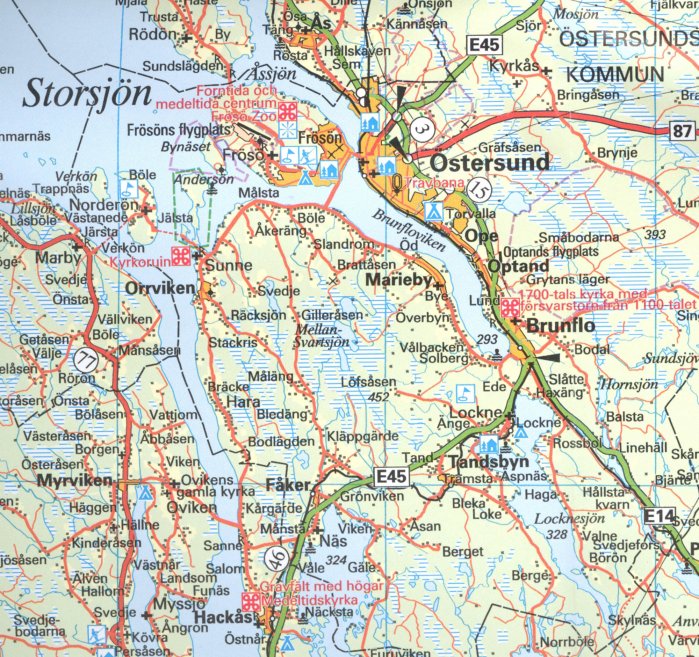 detail Švédsko Sever #5 1:400t mapa NORSTEDTS