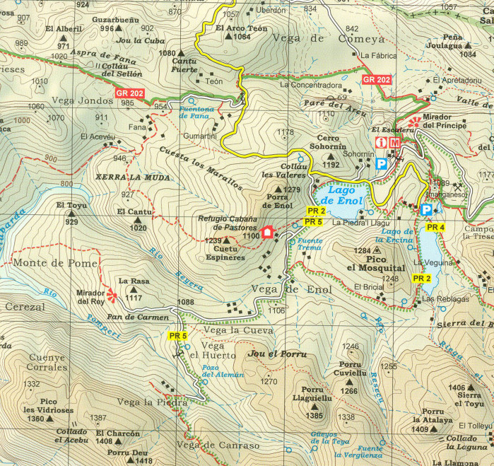 detail Picos de Europa 1:25.000 mapa ALPINA