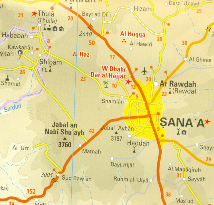 detail Jemen (Yemen) 1:850t mapa RKH