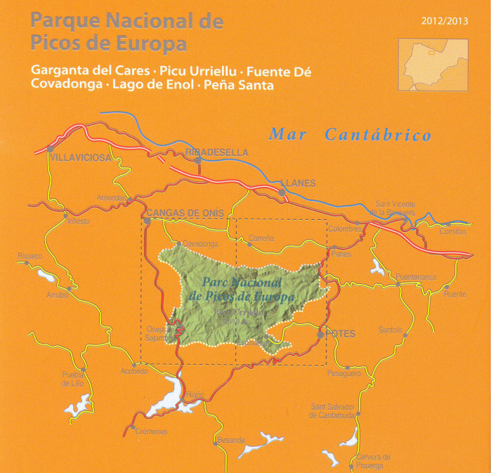 detail Picos de Europa 1:25.000 mapa ALPINA