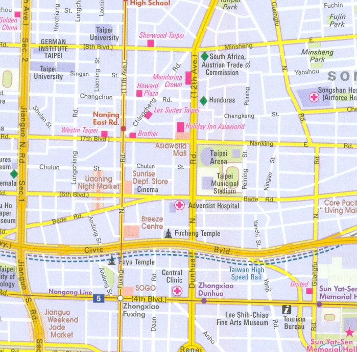 detail Taiwan 1:400t mapa Nelles
