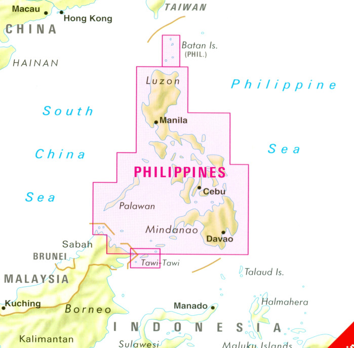 detail Filipíny (Philippines) 1:1,5m - Manila mapa NE