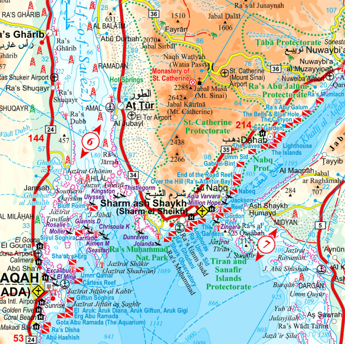 detail Rudé Moře 1:2m mapa GIZI