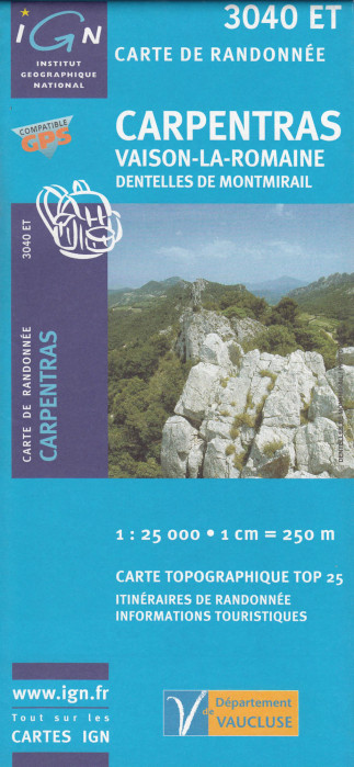 detail IGN 3040 ET Carpentras 1:25t mapa IGN