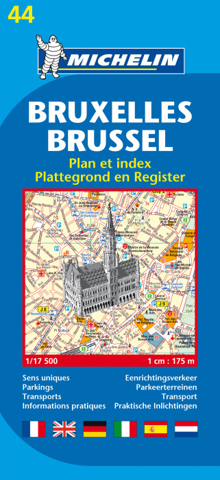 Brusel 1:17 500, plán města, MICHELIN