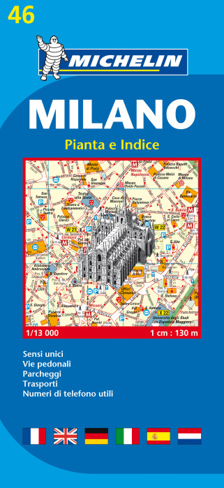 Miláno 1:13 000, plán města, MICHELIN