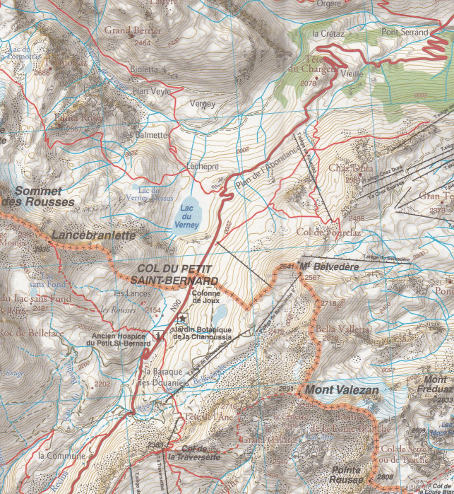 detail A2 Beaufortain, Albertville 1:50t mapa RANDO