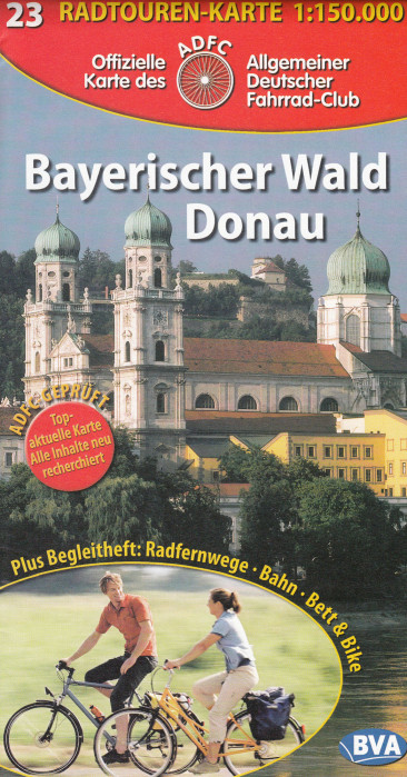 detail RTK 23 Bayerischer Wald / Donau 1:150.000 cyklomapa ADFC