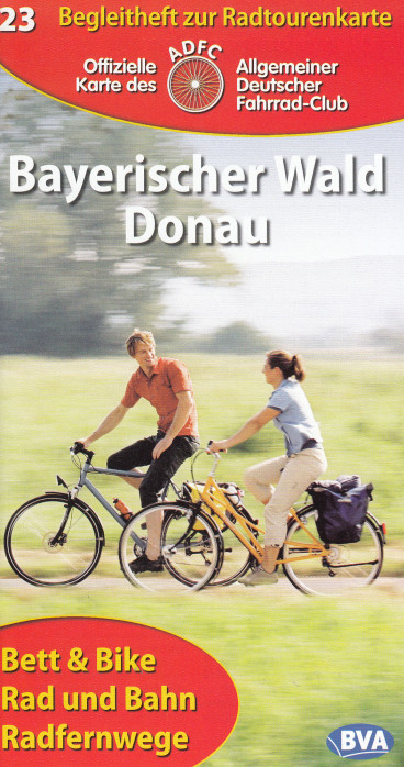 detail RTK 23 Bayerischer Wald / Donau 1:150.000 cyklomapa ADFC