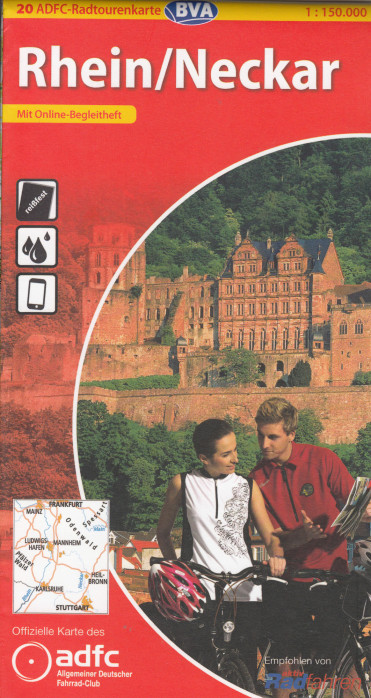 detail RTK 20 Rhein / Neckar 1:150.000 cyklomapa ADFC