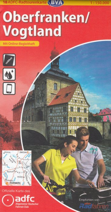 RTK 18 Oberfranken / Vogtland 1:150.000 cyklomapa ADFC