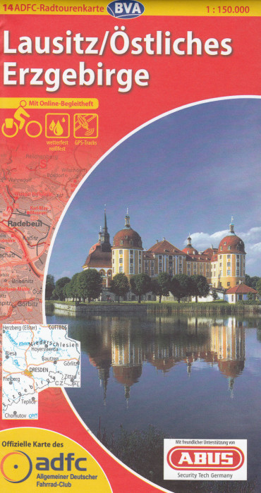 detail RTK 14 Lausitz / Östliches Erzgebirge 1:150.000 cyklomapa ADFC