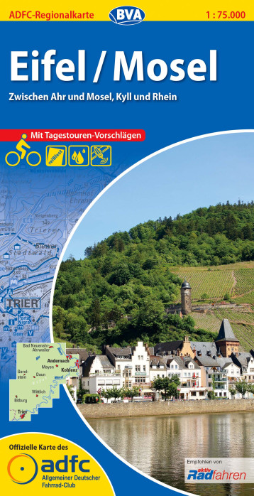 detail RK Eifel - Mosel 1:75.000 cyklomapa ADFC