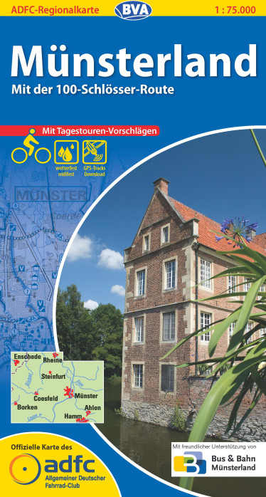 Münsterland 1:75.000 cyklomapa ADFC