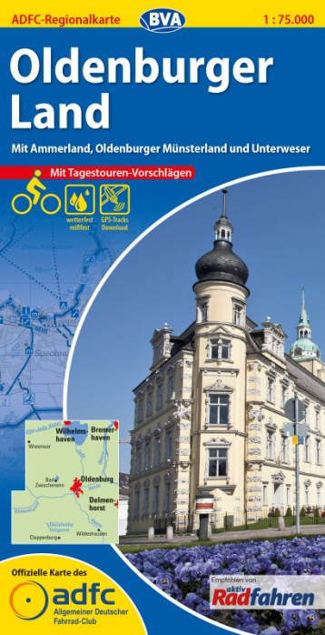 Oldenburger Land 1:75.000 cyklomapa ADFC