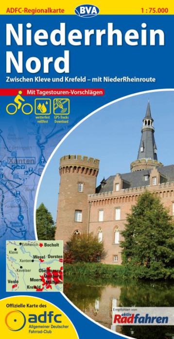 Niederrhein Nord 1:75.000 cyklomapa ADFC